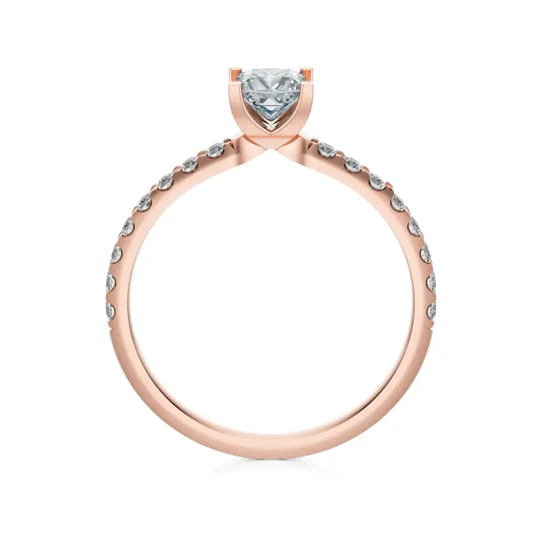 Pierścionek z różowego złota z diamentami AJPZ_115